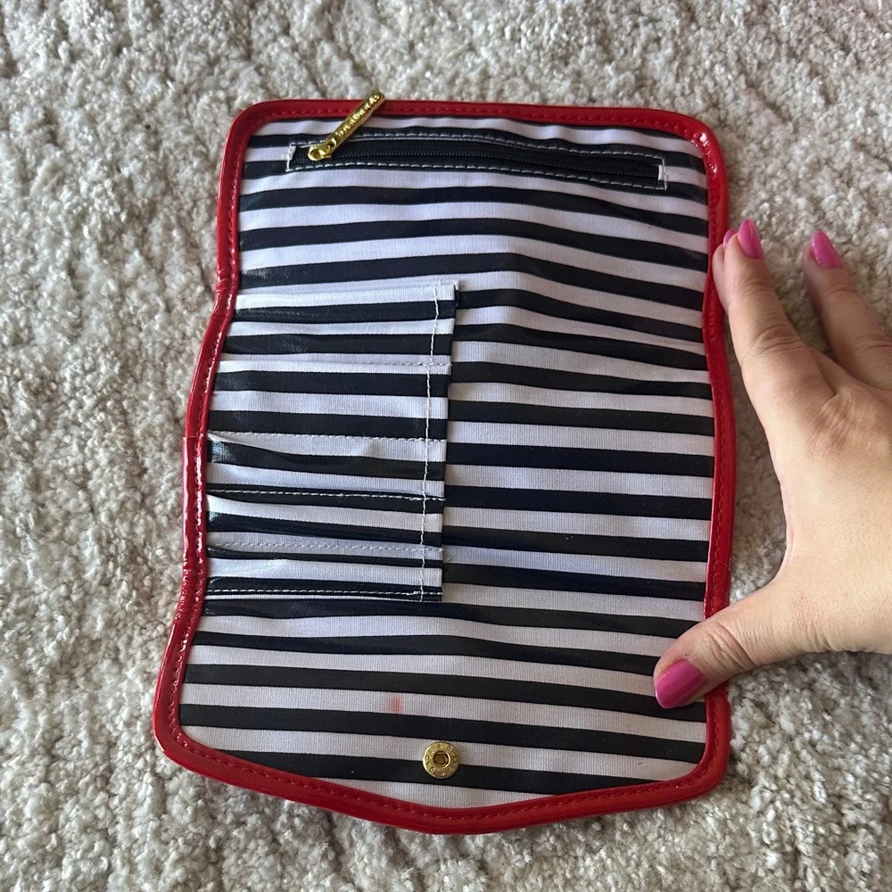 Red Patent Leather make up bag set